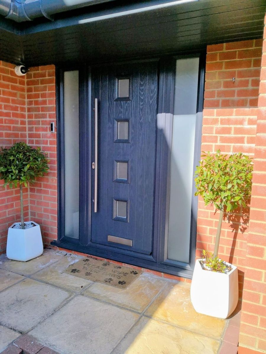 Anthracite composite front door