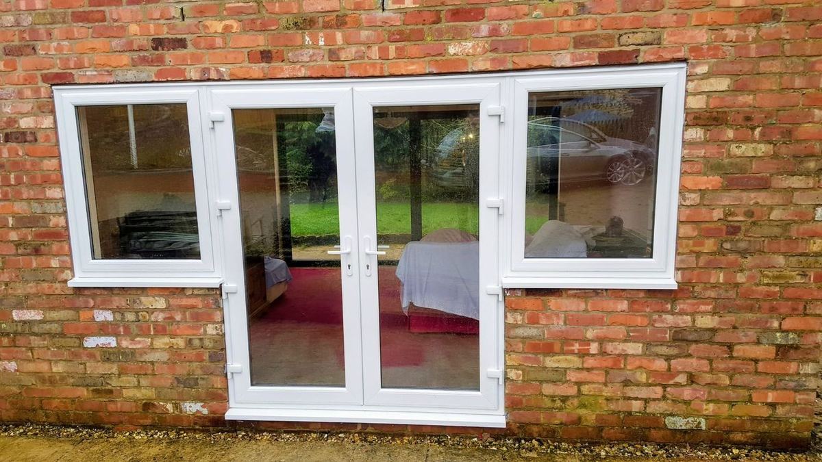 French doors with cladding